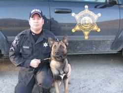 Deputy 1/Class Chris Gearde & K9 Tubbs.