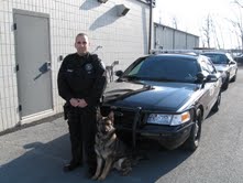 Cpl. Dustin Tabler & K9 Veit.